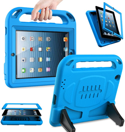 Kids Case Built-In Screen Protector for Ipad 2 3 4 （Old Model）- Shockproof Handle Stand Kids Friendly Compatible with Ipad 2Nd 3Rd 4Th Generation (Red)