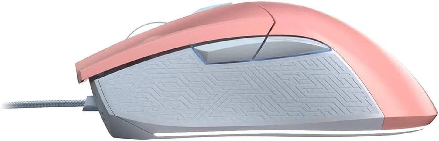 ASUS Optical Gaming Mouse - ROG Gladius II Origin Limited Edition PNK | Ergonomic Right-Handed PC Gaming Mouse for FPS Games | 12000 DPI Optical Sensor | Aura Sync RGB, ROG Armoury II | Pink